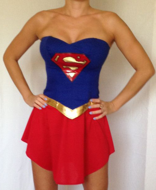 Sweethear Supergirl Dress Sexy Halloween Costumes Dress